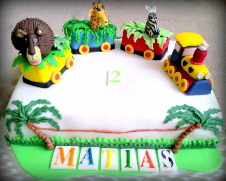 Detská torta s motívom zoo-safari