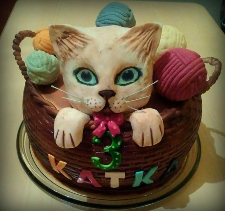 Detská torta s motívom mačičky 2